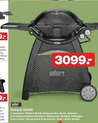 Bauhaus Gasgrill Q3200 tilbud