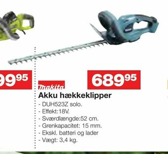 Bauhaus Akku hækkeklipper tilbud