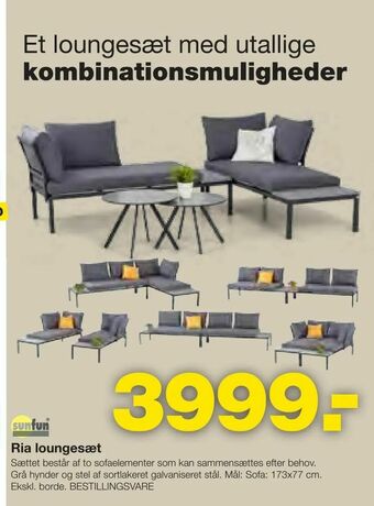Bauhaus Ria loungesæt tilbud