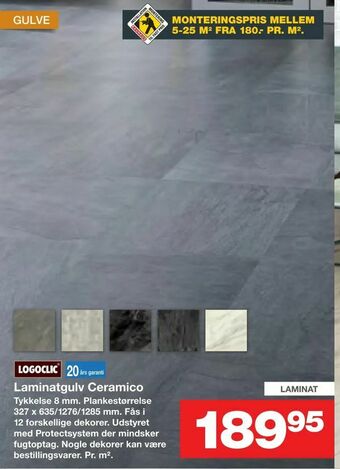 Bauhaus Laminatgulv Ceramico tilbud