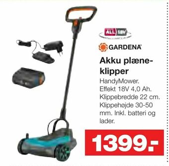 Bauhaus Akku plæneklipper tilbud