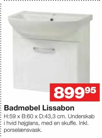 Bauhaus Badmøbel Lissabon tilbud