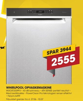 Punkt1 Whirlpool opvaskemaskine tilbud