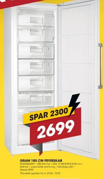 Punkt1 Gram fryseskab tilbud