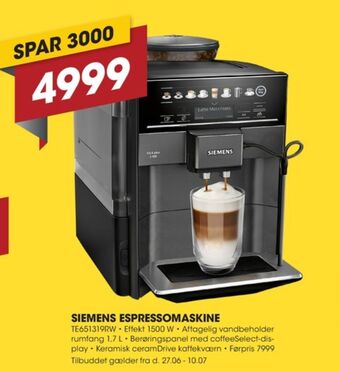Siemens espressomaskine