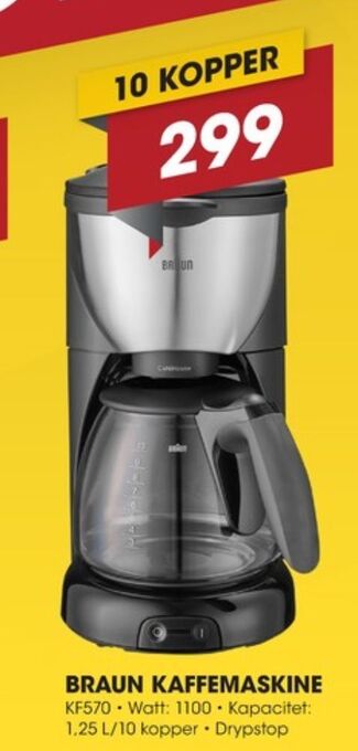 Punkt1 Braun kaffemaskine tilbud