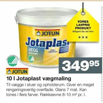 Bauhaus 10 l Jotaplast vægmaling tilbud