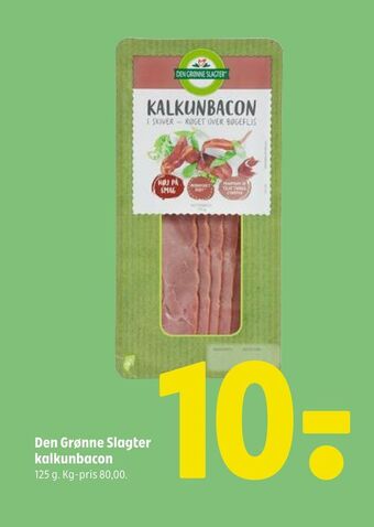 Coop 365 Den Grønne Slagter kalkunbacon tilbud