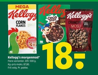 Coop 365 Kellogg's morgenmad tilbud