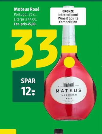 Coop 365 Mateus Rosé tilbud