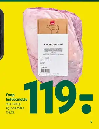 Coop 365 Coop kalveculotte tilbud