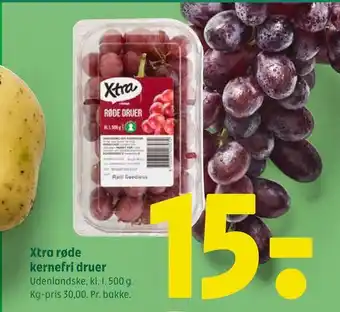 Coop 365 Xtra røde kernefri druer tilbud