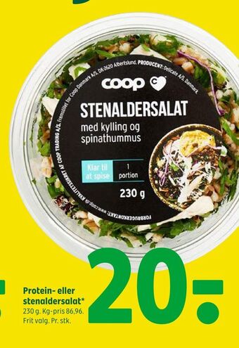 Coop 365 Protein- eller stenaldersalat tilbud