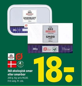 Coop 365 365 økologisk smør eller smørbar tilbud