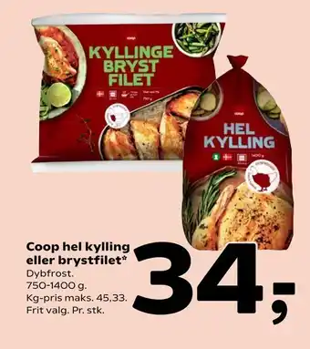 Coop hel kylling eller brystfilet