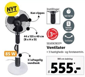 Lidl Ventilator tilbud