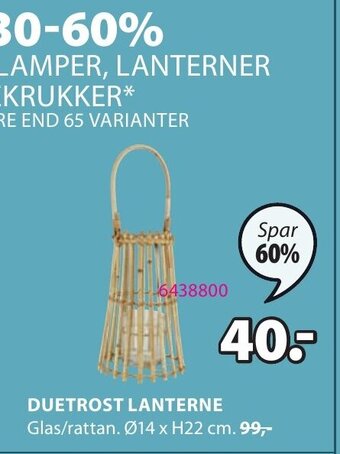 JYSK Duetrost Lanterne tilbud