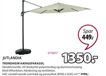 JYSK Jutlandia Trondheim Hængeparasol tilbud