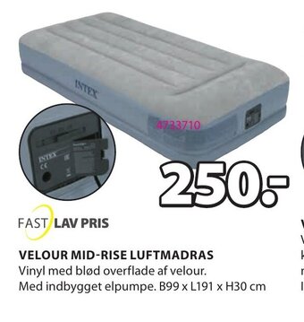 JYSK Velour Mid -Rise Luftmadras tilbud