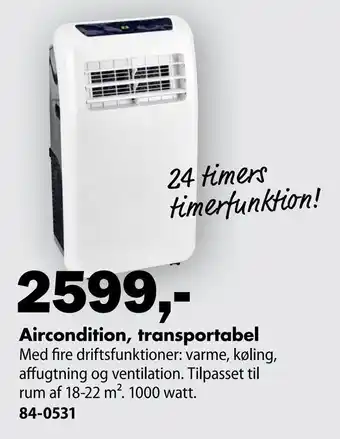 Biltema Aircondition, transportabel tilbud