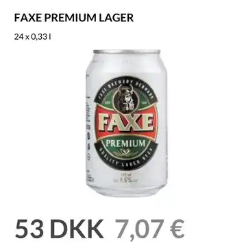 Nielsen's Discount Faxe Premium Lager 24 x 0,33 L tilbud