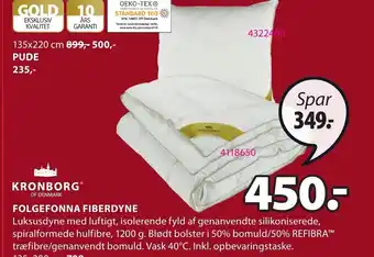 JYSK KronBorg Folgefonna Fiberdyne tilbud