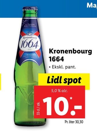 Lidl Kronenbourg 1664 tilbud