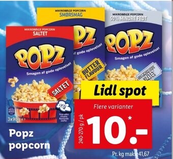 Lidl Popz Popcorn tilbud