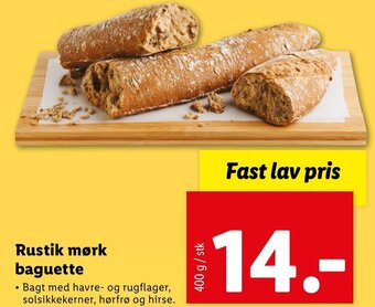 Lidl Rustik Mørk Baguette tilbud