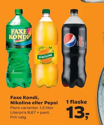 Faxe Kondi, Nikoline eller Pepsi