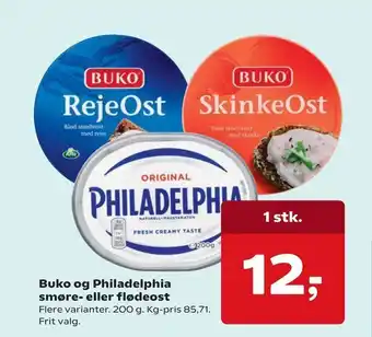 Dagli'Brugsen Buko og Philadelphia smøre- eller flødeost tilbud