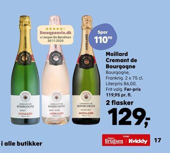 Kvickly Moillard Cremant de Bourgogne tilbud