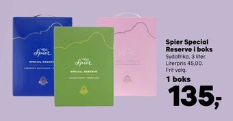 Kvickly Spier Special Reserve i boks tilbud