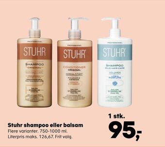 Kvickly Stuhr shampoo eller balsam tilbud