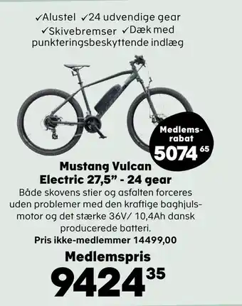 Kvickly Mustang Vulcan Electric 27,5" - 24 gear tilbud