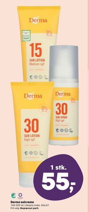 SuperBrugsen Derma solcreme tilbud
