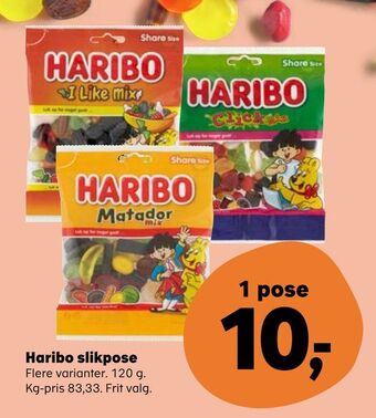 Kvickly Haribo slikpose tilbud