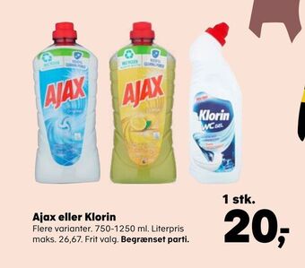 SuperBrugsen Ajax eller Klorin tilbud