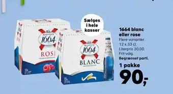 Kvickly 1664 blanc eller rose tilbud