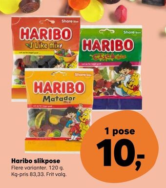 SuperBrugsen Haribo slikpose tilbud