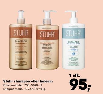 SuperBrugsen Stuhr shampoo eller balsam tilbud