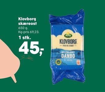 SuperBrugsen Klovborg skæreost tilbud