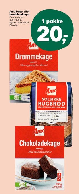 SuperBrugsen Amo kage- eller brødblandinger tilbud