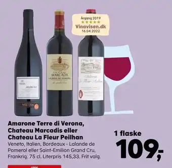 SuperBrugsen Amarone Terre di Verona, Chateau Marcadis eller Chateau La Fleur Peilhan tilbud