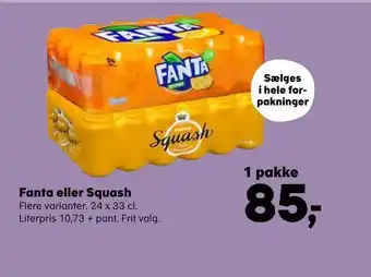 SuperBrugsen Fanta eller Squash tilbud