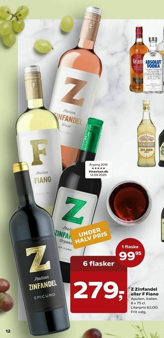 Dagli'Brugsen Z Zinfandel eller F Fiano tilbud