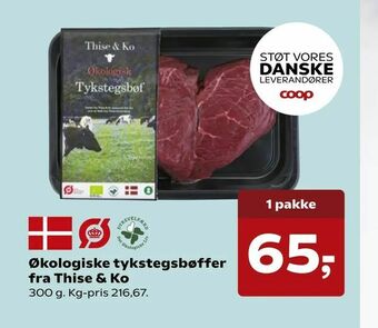 Økologiske tykstegsbøffer fra Thise & Ko