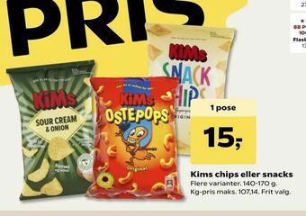 Dagli'Brugsen Kims chips eller snacks tilbud