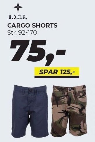 Dansk Outlet Cargo shorts tilbud