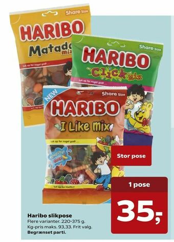 Dagli'Brugsen Haribo slikpose tilbud